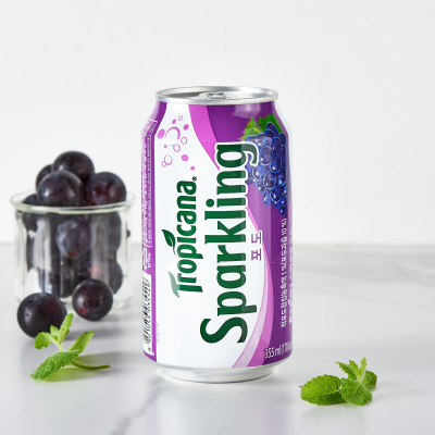 롯데칠성 트로피카나 포도 355ml LOTTE Nuoc Tropicana Sparkling Nho