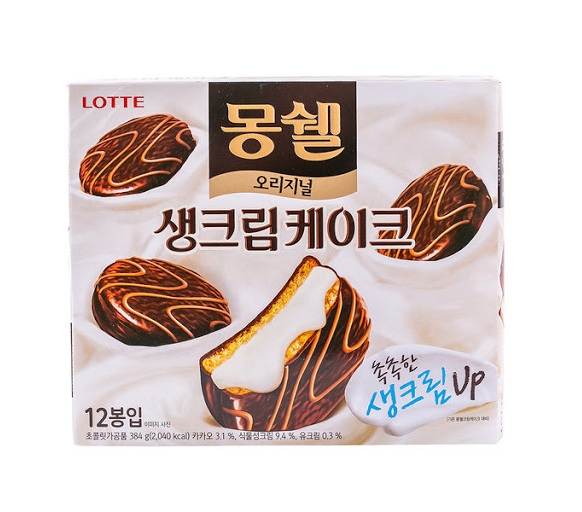 롯데 몽쉘 크림 케이크 384G LOTTE Banh Chocopie vi kem