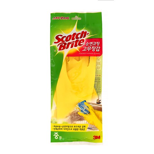 3M 스카치브라이트 다용도용 무향 고무장갑 중 35cm Gang tay da dung M