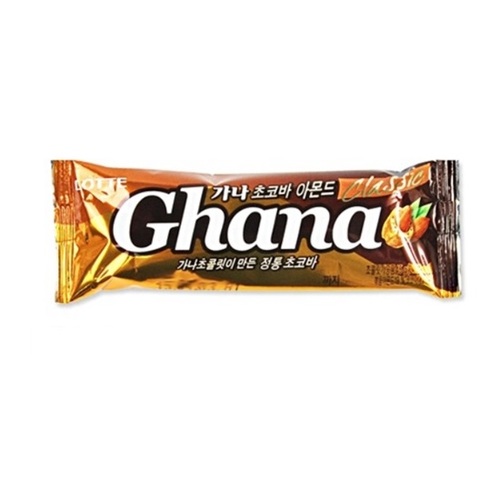 가나 초코바 아몬드 45G Ghana Chocobar Hanh nhan
