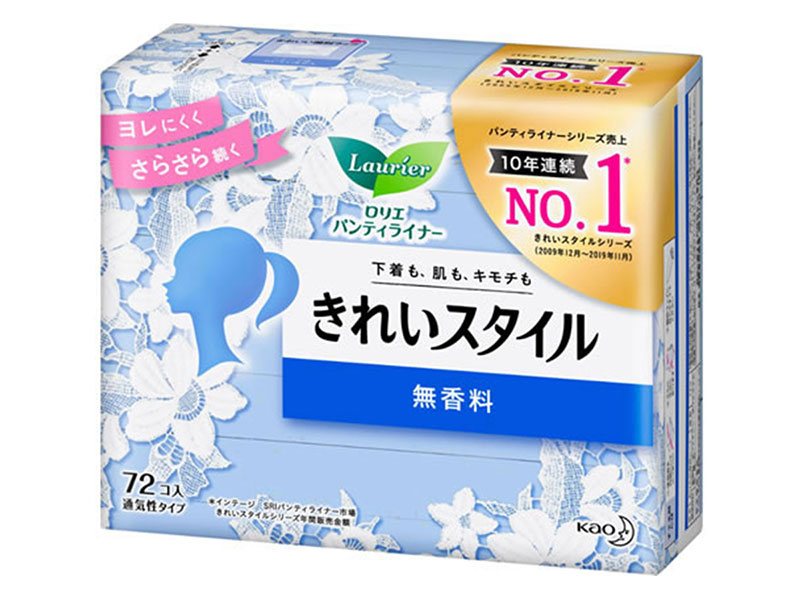 일본 카오 로리에 무향 데이리 72개입 LAURIER Bang ve sinh hang ngay mau xanh (khong mui)