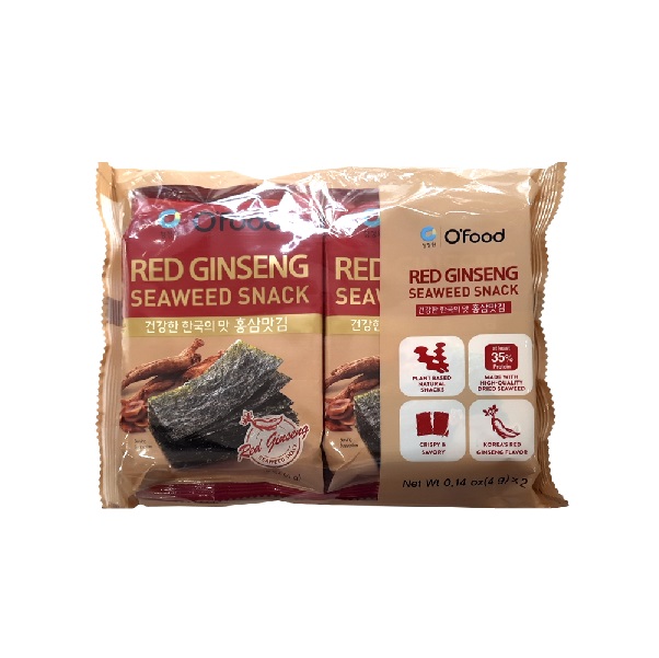 청정원 건강한 한국의 맛 홍삼맛김  4G*2 CJW La kim hong sam