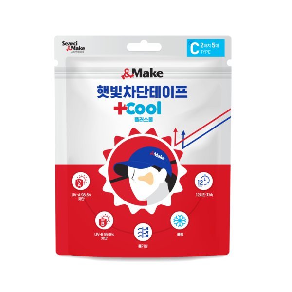 앤메이크 햇빛차단테이프 플러스쿨 5매 Mieng dan chong nang lam diu loai C 5 cai