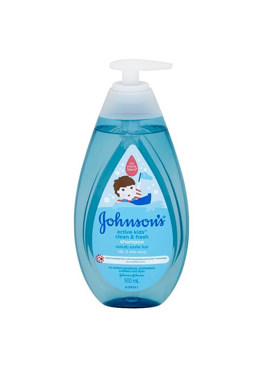 존슨앤존슨 액티브 키즈 프레시 샴푸 500ML J&J Dau goi dau thom mat nang dong