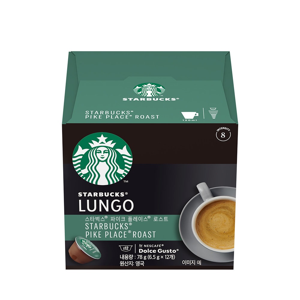 돌체 구스토 스타벅스 파이크플레이스 로스트 6.5G*12개입 NESCAFE Dolce Gusto Ca phe may Starbucks Pike Place Roast