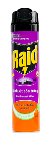 레이드 살충제 오렌지 향 600ml Raid Xit diet con trung huong cam chanh