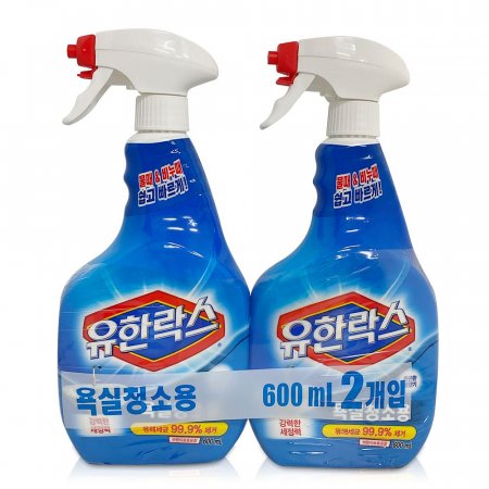 유한락스 욕실청소 600ML*2 Set nuoc tay ve sinh nha tam