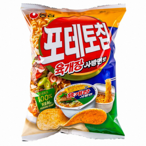 농심 포테토칩 육개장 사발면맛 60G NONGSHIM Snack my duoi bo