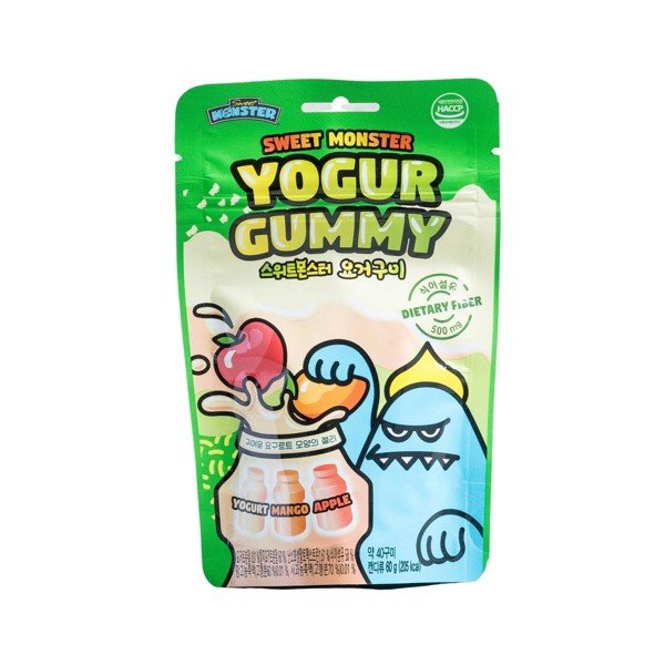 스위트몬스터 요거구미 다이어트 파이버 60G SWEET MONSTER Keo gummy sua chua bo sung chat xo