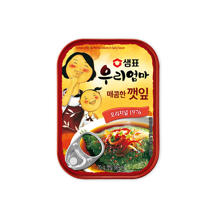 샘표 우리엄마 깻잎 매콤한맛 70g SEMPIO La vung cay