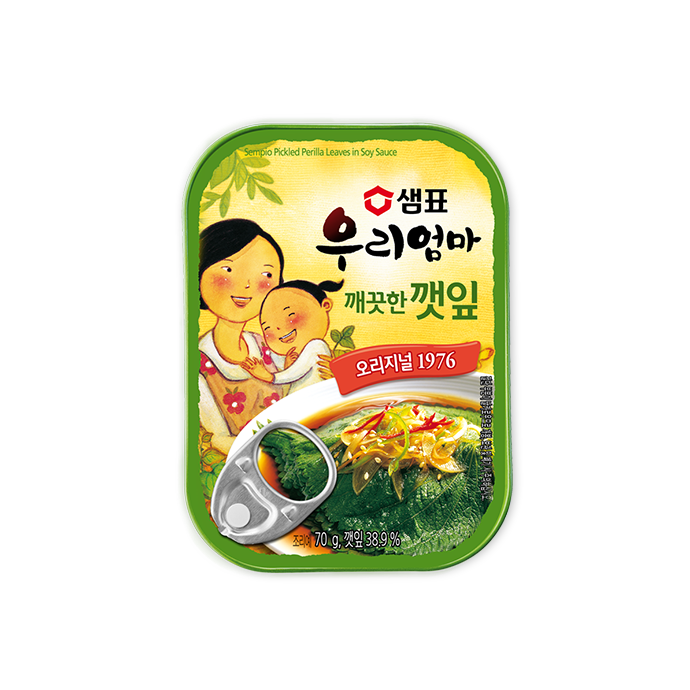 샘표 우리엄마 깻잎 깨끗한맛 70g SEMPIO La vung