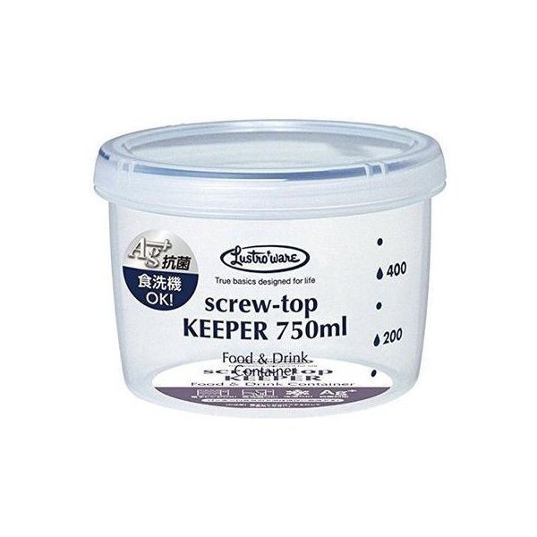 일본 플라스틱 원형 용기 (750ML) Hop nhua thuc pham tron, nap van