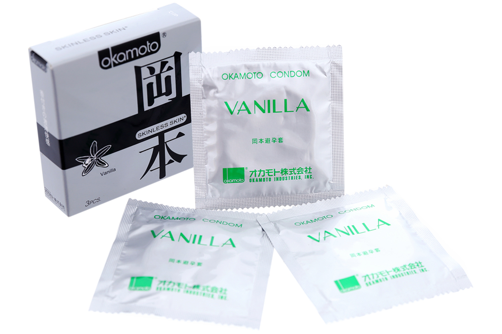 오카모토 스킨레스 바닐라 중 0.05mm 3개입 OKAMOTO Skinless Skin Vanilla 3pc