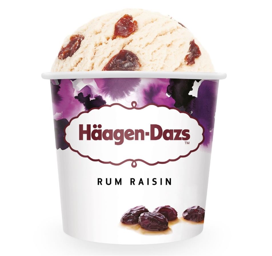 프랑스 하겐다즈 럼 레이즌 473ml HAAGEN-DAZS Kem nho kho vi ruou rum