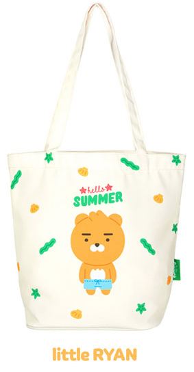 카카오 리틀프렌즈 메쉬 비치백 리틀라이언 Kakao little friends Tui dung do Little ryan