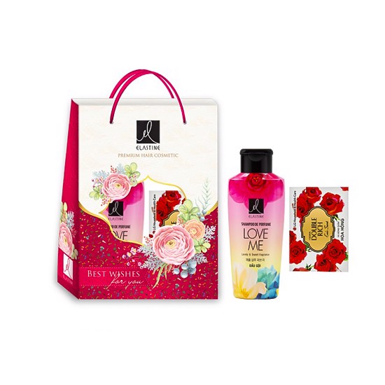 LG생활건강 엘라스틴 샴푸 170ml + 더블리치 비누 90g (선물 세트) LGVINA Set qua tang dau goi + xa bong