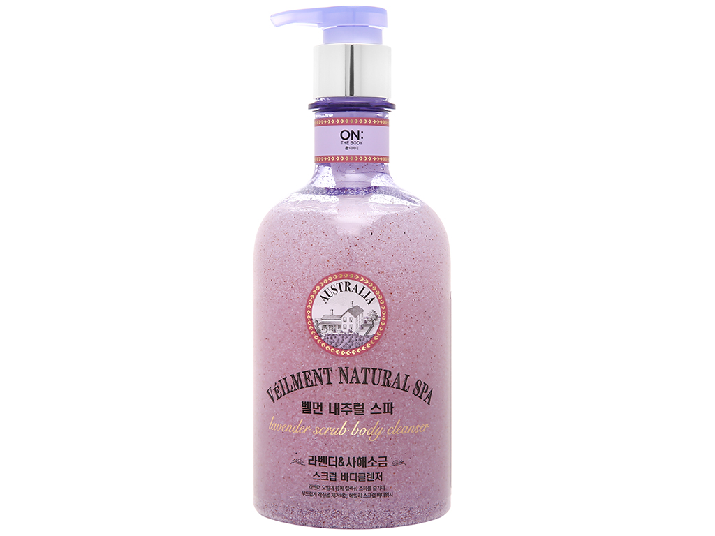 LG생활건강 온더바디 벨먼 스크럽 바디클렌저 라벤더 사해소금 LGVINA On The Body Sua tam Lavender