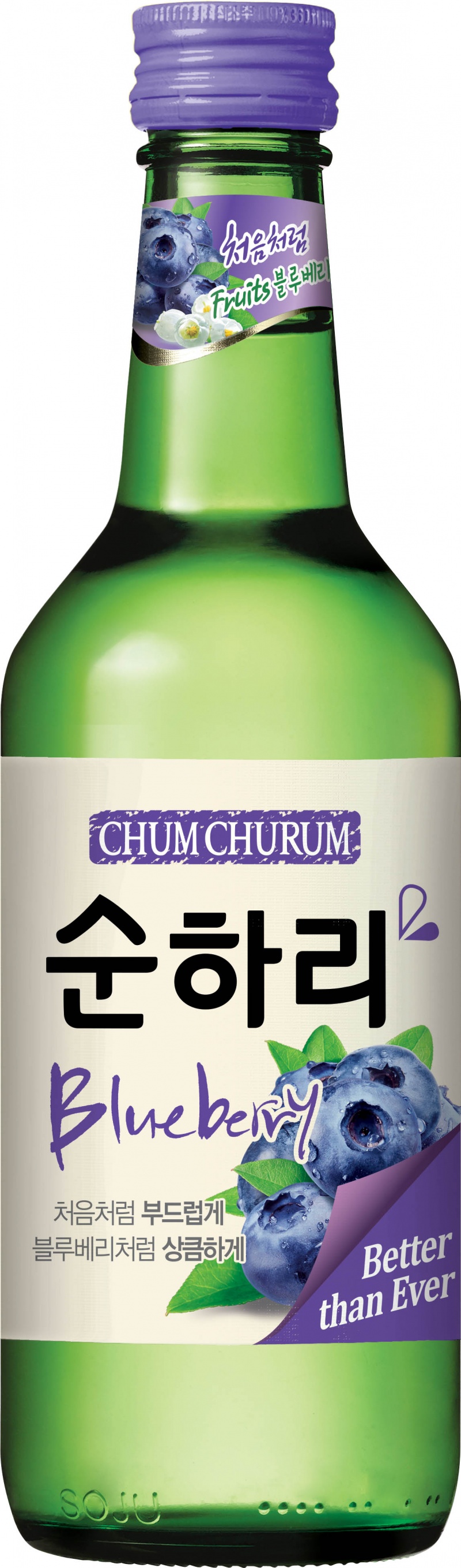 롯데 처음처럼 순하리 블루베리 소주 12% 360ml LOTTE Chumchurum vi viet quat