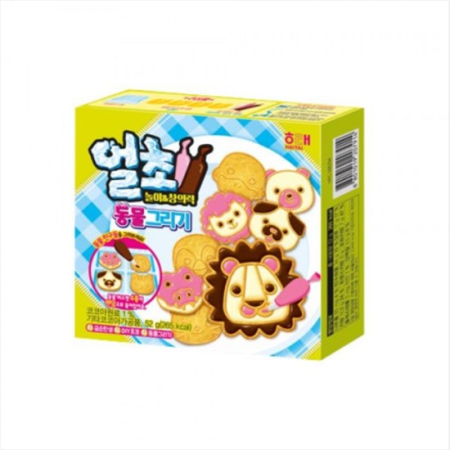 해태 얼초 동물그리기 52g HAITAI Banh ve dong vat