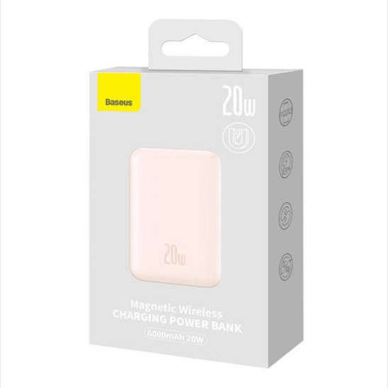 베이스어스 맥세이프 보조배터리 6000mAh 20w 핑크 BASEUS Sac du phong 6000mAh 20w (mau hong)