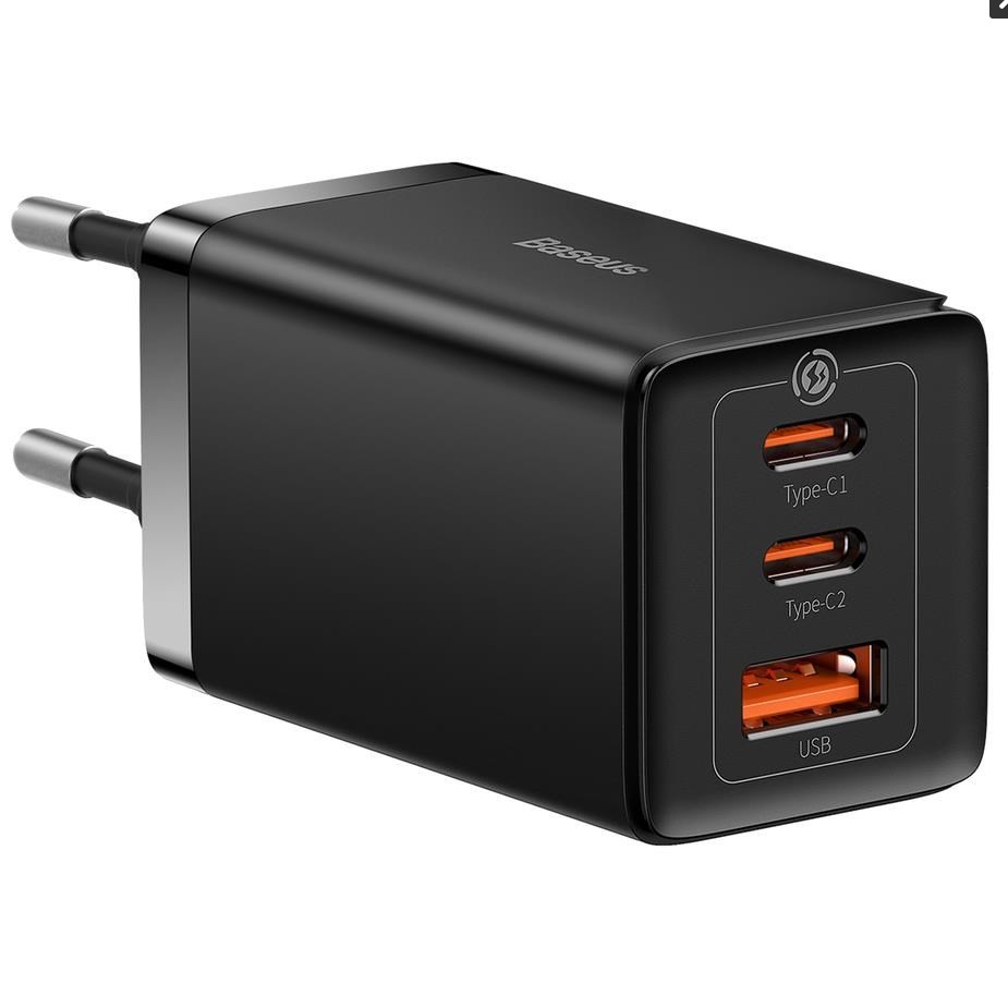 베이스어스 고속충전기 GaN5Pro 2C+U 65W EU 블랙 BASEUS Day sac nhanh GaN5 Pro 2C+U 65W EU (mau den)