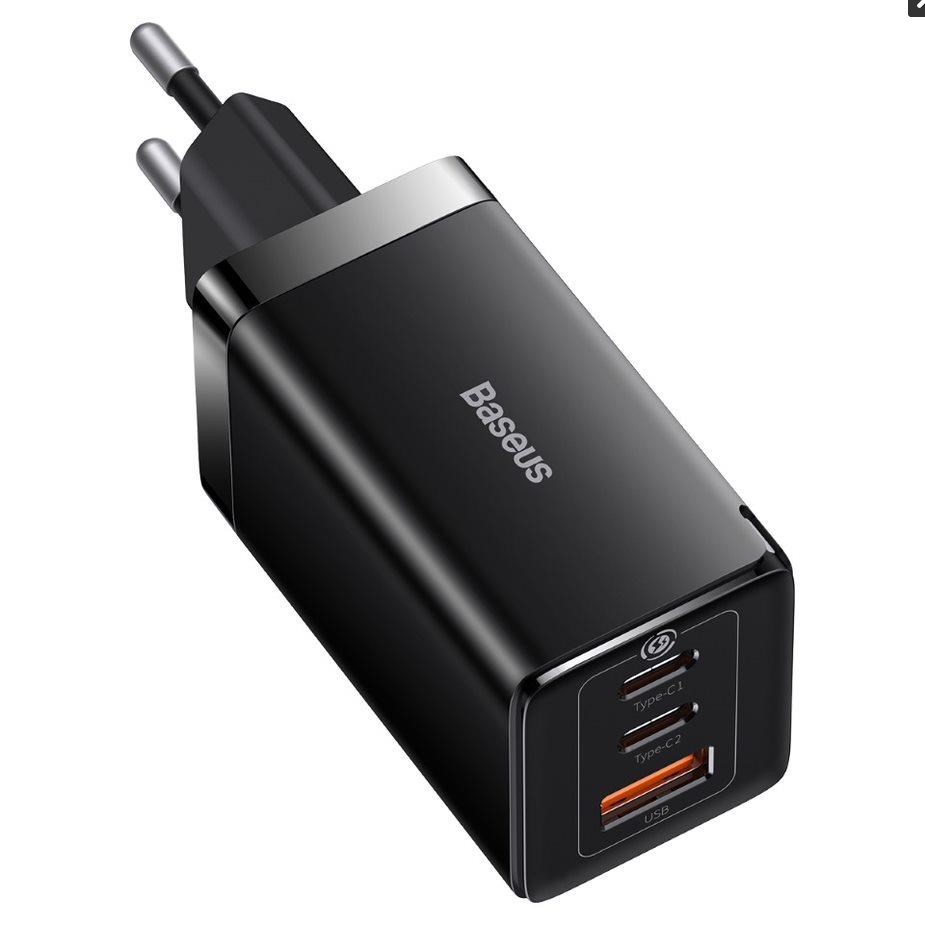 베이스어스 고속충전기 GaN5Pro 2C+U 65W EU 블랙 BASEUS Day sac nhanh GaN5 Pro 2C+U 65W EU (mau den)