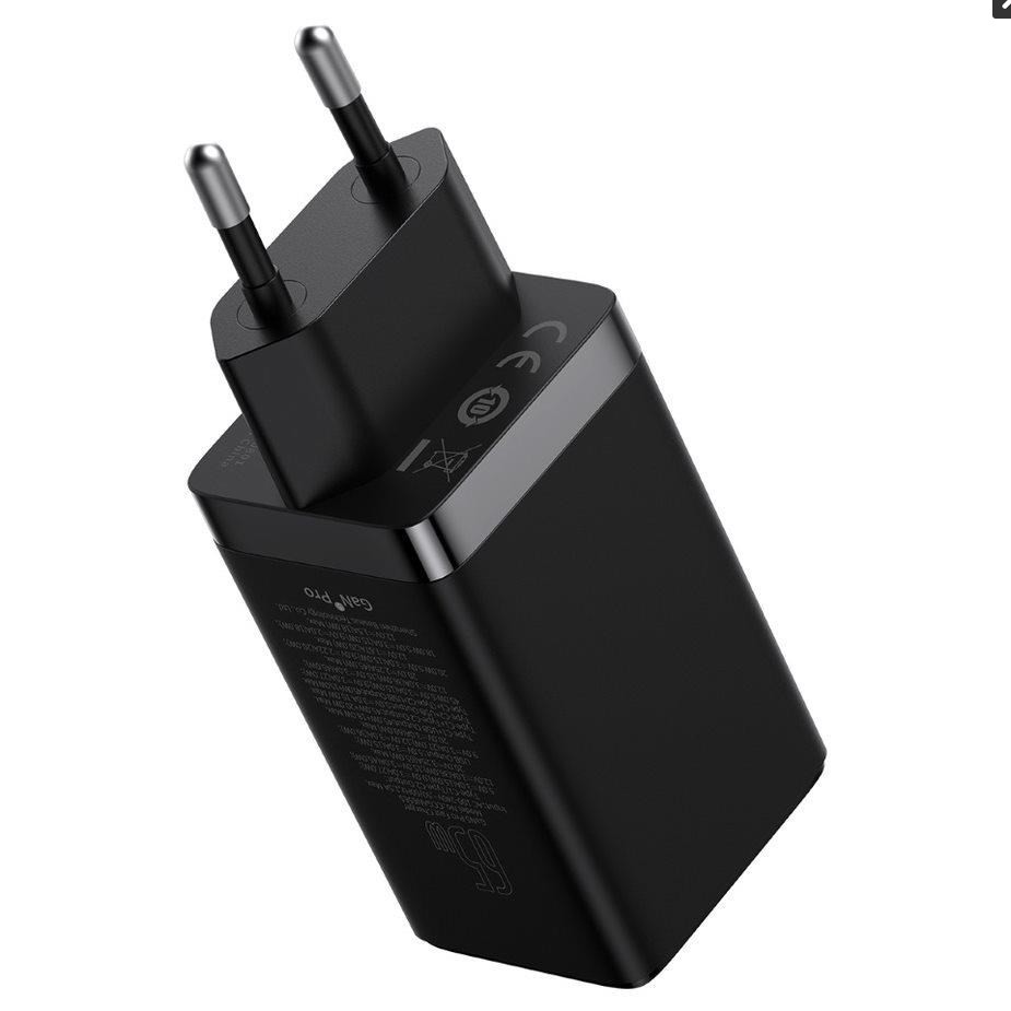 베이스어스 고속충전기 GaN5Pro 2C+U 65W EU 블랙 BASEUS Day sac nhanh GaN5 Pro 2C+U 65W EU (mau den)