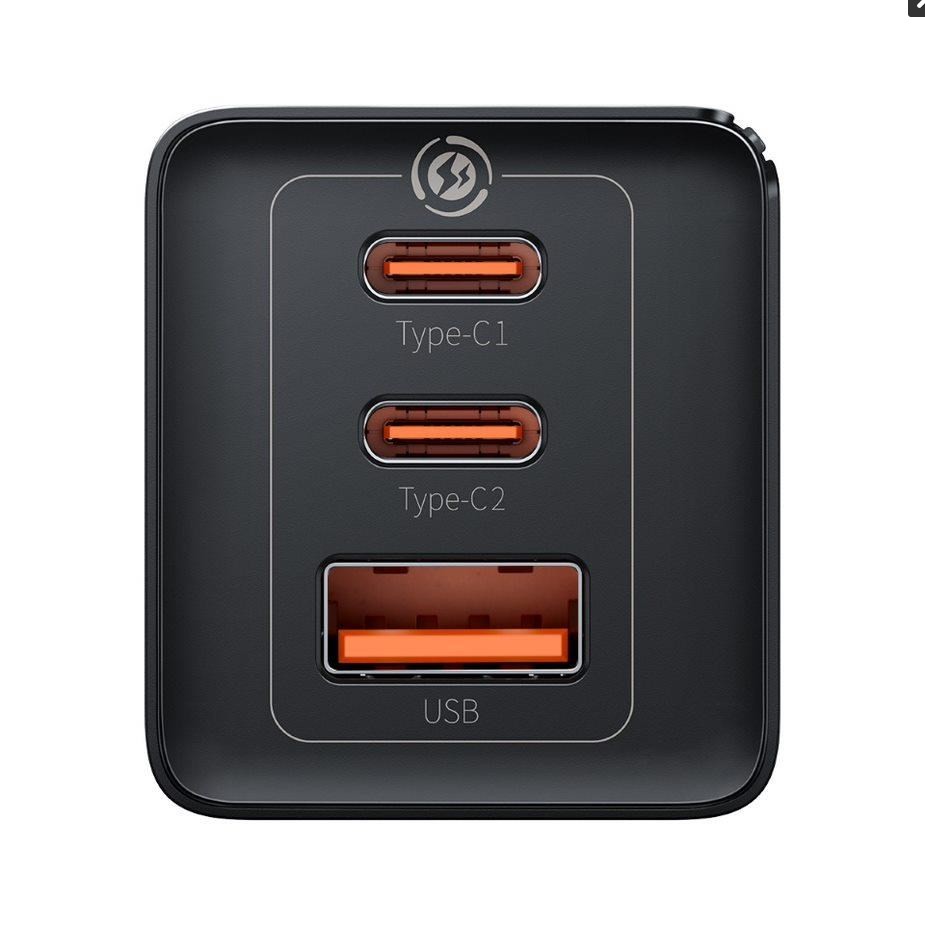 베이스어스 고속충전기 GaN5Pro 2C+U 65W EU 블랙 BASEUS Day sac nhanh GaN5 Pro 2C+U 65W EU (mau den)