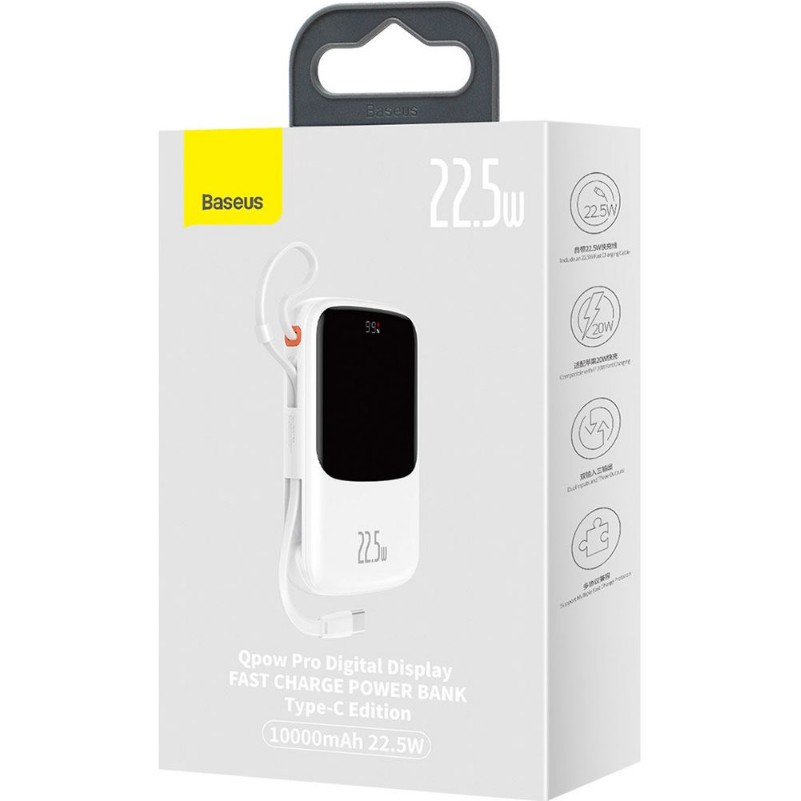 베이스어스 보조배터리 10000mAh 22.5w 화이트 BASEUS Sac du phong 10000mAh 22.5w (mau trang )