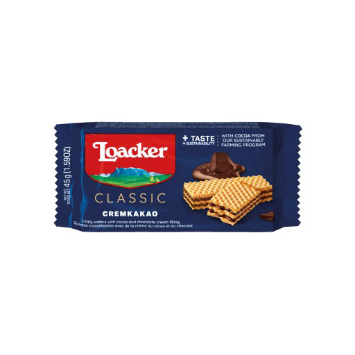 이탈리아 로아커 클래식 크림 카카오 45g LOACKER.C Banh xop nhan socola