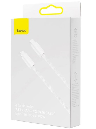 베이스어스 고속 충전 케이블 C to C 100W 1m BASEUS Cap sac nhanh Type C to Type C 100W (white)