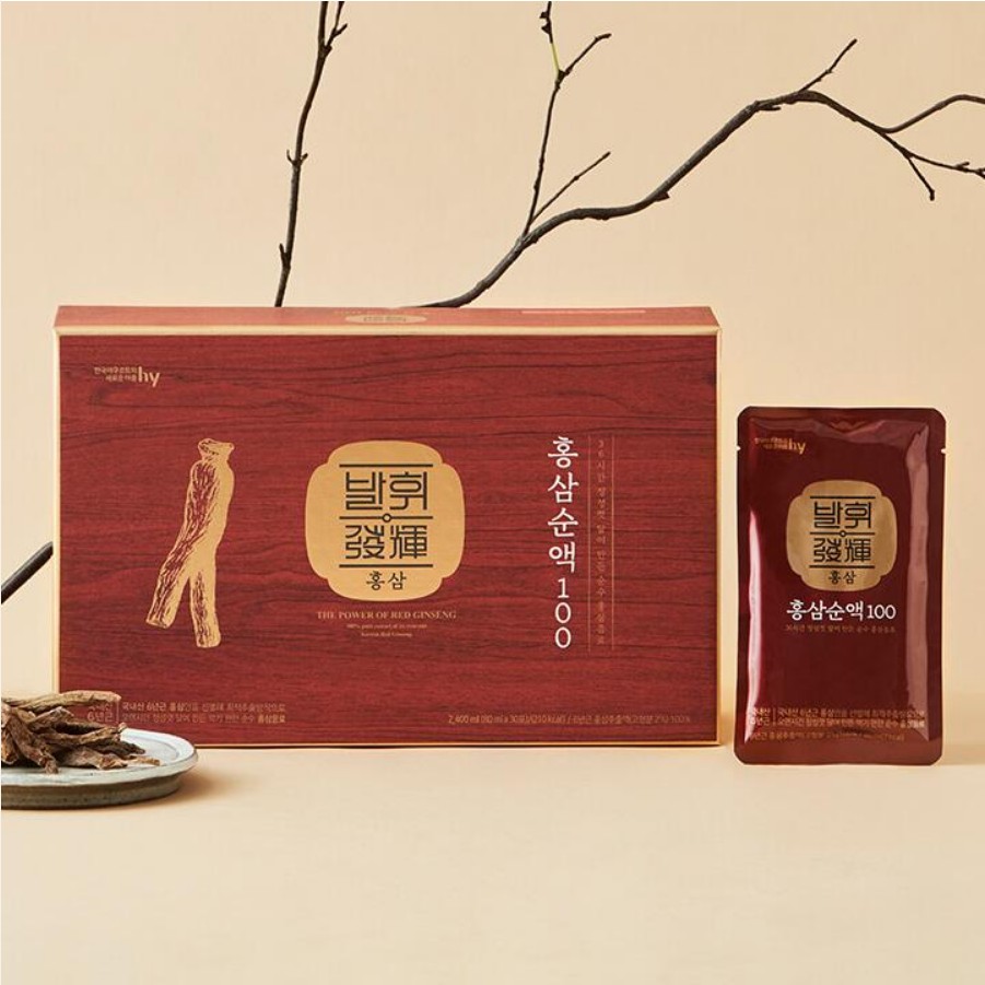 홍삼순액 100 80ml*10포 HY Nuoc hong sam 100 Han Quoc