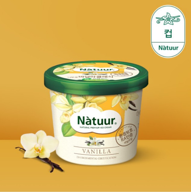 롯데 나뚜르 바닐라 클래식 미니컵 100ml NATUUR Kem vanilla hop mini