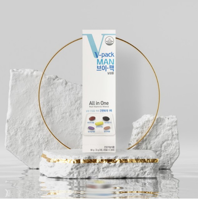 안국약품 브이 팩 남성용 90g 30포 Thuc pham chuc nang vien uong vitamin tong hop va khoang chat danh cho nam