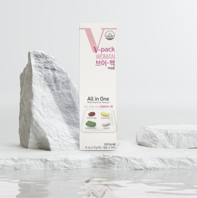 안국약품 브이 팩 여성용 76.5g 30포 Thuc pham chuc nang vien uong vitamin tong hop va khoang chat danh cho nu