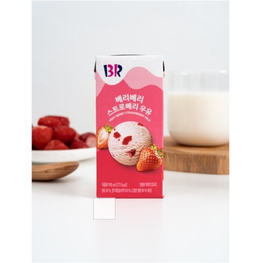 배스킨라빈스 베리베리 스트로베리 우유 190ml BR Sua dau