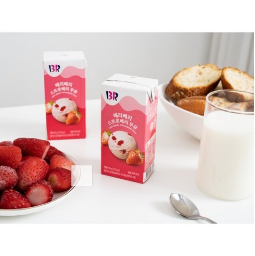 배스킨라빈스 베리베리 스트로베리 우유 190ml BR Sua dau