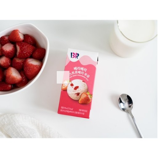 배스킨라빈스 베리베리 스트로베리 우유 190ml BR Sua dau