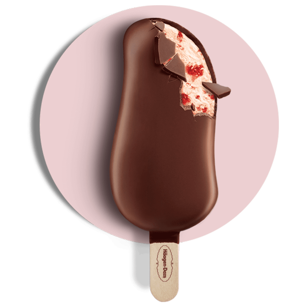 프랑스 하겐다즈 딸기 & 크림 싱글바 80ml HAAGEN-DAZS Kem dau & kem tuoi que