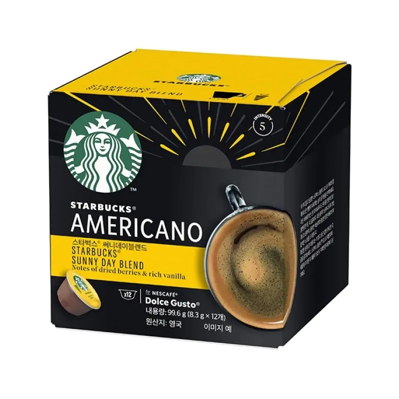 돌체 구스토 스타벅스 써니데이 블렌드 8.3G*12개입 NESCAFE Dolce Gusto Ca phe may Sunny day blend