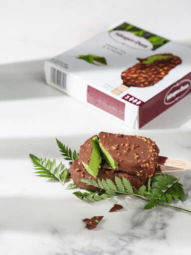 프랑스 하겐다즈 그린티 & 아몬드 싱글바 80ml HAAGEN-DAZS Kem tra xanh & hanh nhan que