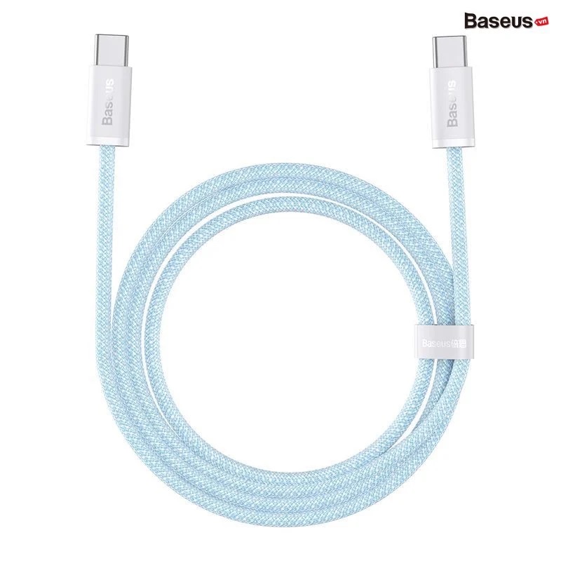 베이스어스 C to C 충전기 케이블 BASEUS Cap sac nhanh Type C to Type C 100W (mau xanh)