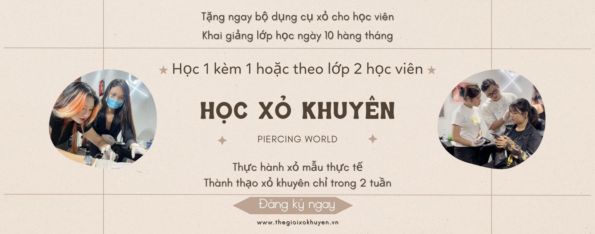 Học xỏ khuyên tại Sài Gòn