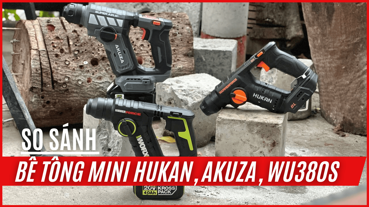 So sánh bê tông pin mini Hukan, Akuza, Wu380S — giá & chọn mua.