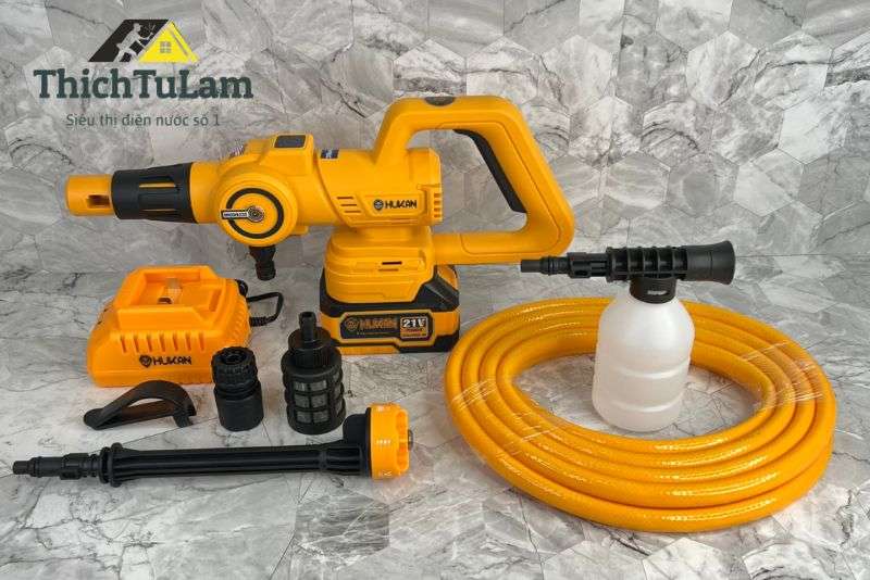 Hukan HK-PW3828BL: Máy Rửa Xe Pin Không Chổi Than - Hiệu Quả Vượt Trội