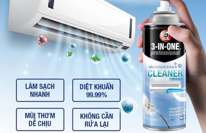 Hướng dẫn vệ sinh máy lạnh đơn giản tại nhà với dung dịch WD-40