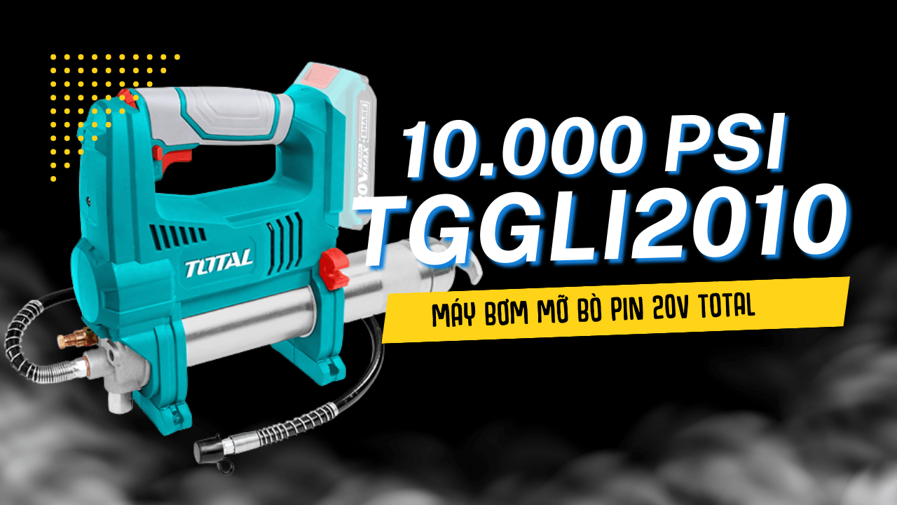 Máy bơm mỡ Total 20V — Di động, áp lực cao cho xưởng & thợ sửa