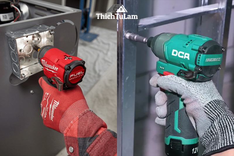 Milwaukee M12 FID2 và DCA ADPL04-8: Đánh giá và so sánh máy bắt vít không chổi than