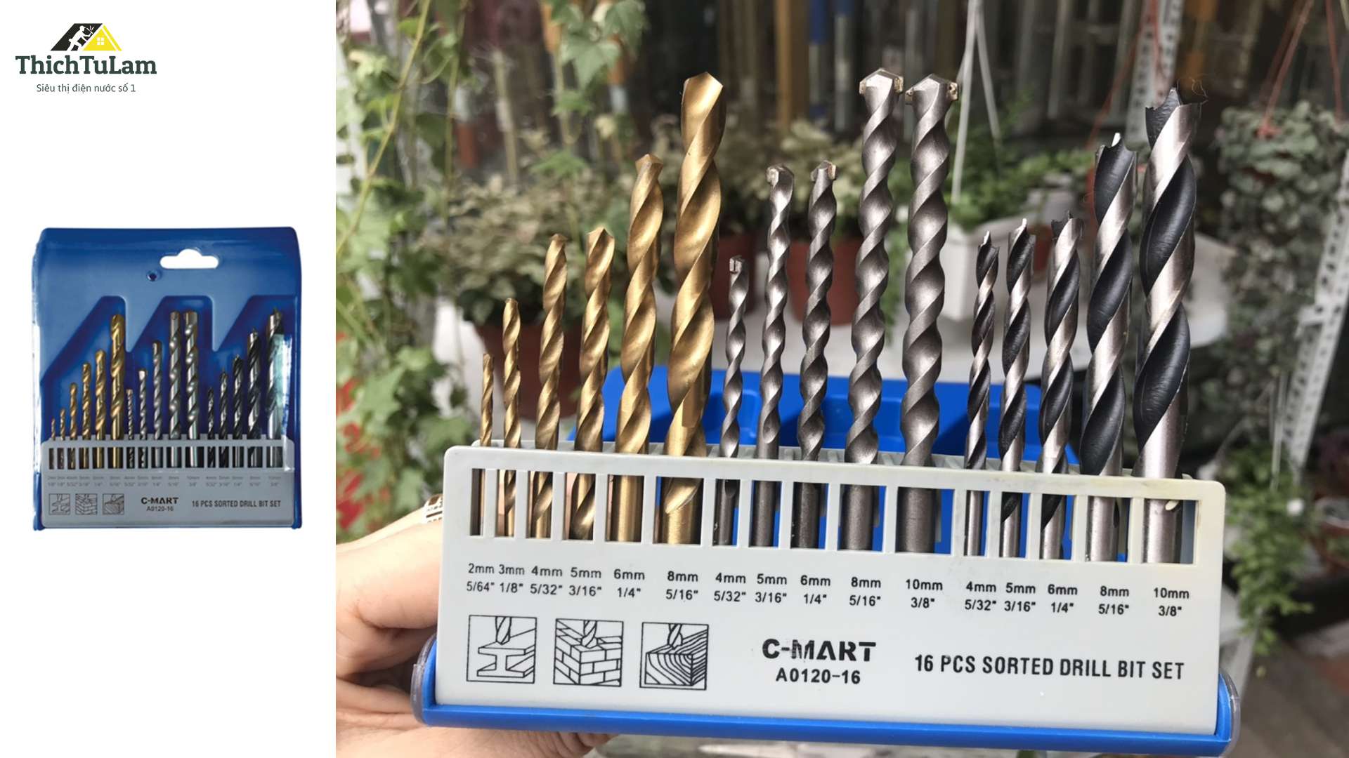 BỘ 16PCS MŨI KHOAN ĐA NĂNG CMART A0120-16