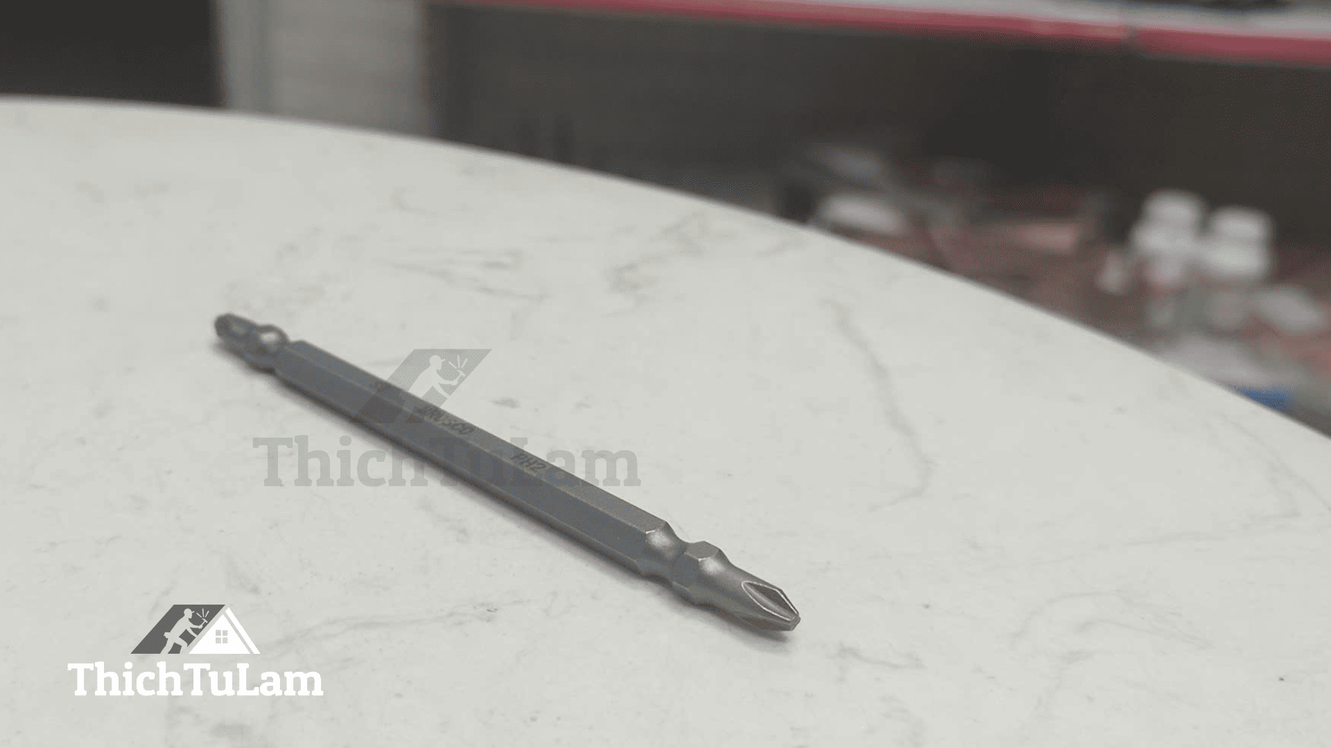 [Bán lẻ] Mũi vít bake 2 đầu (5mm) bằng thép S2 PH2PH2 x 110mm Brosco BR2PH2C50110